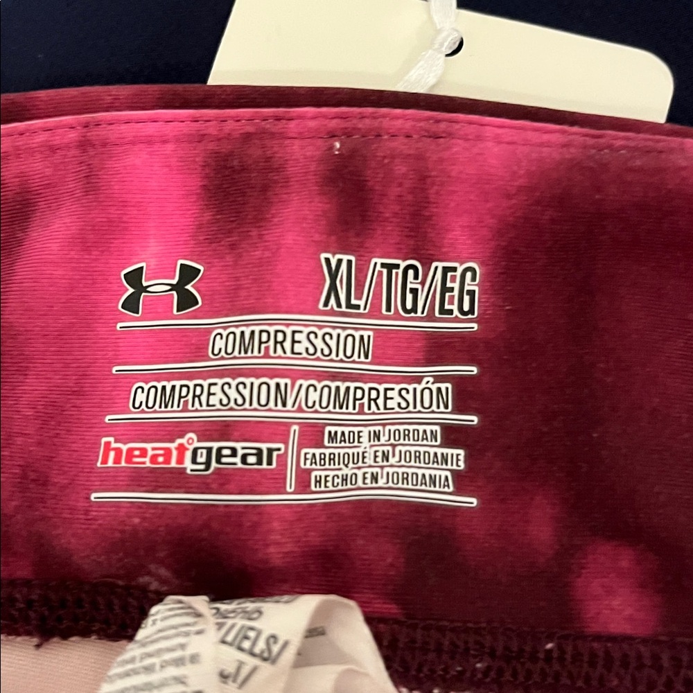 Under Armour Alpha Active Compression Leggings Pink White XL - Picture 4 of 9